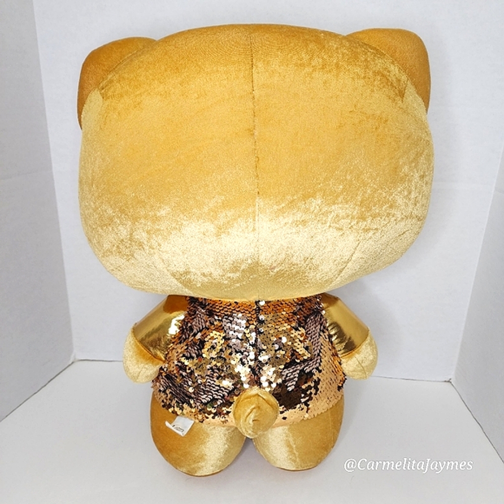 HELLO KITTY 😺 24" Gold Sequin ✨️ Limited Edition Sanrio Plush 1 of 3k ☆ NWT ☆ - Picture 6 of 10